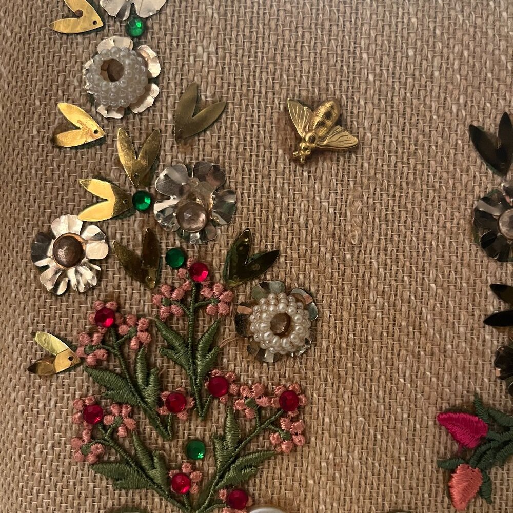 General Crafts Corp “Regency” Style Vintage Embellished Floral Handbag - Picture 2 of 16